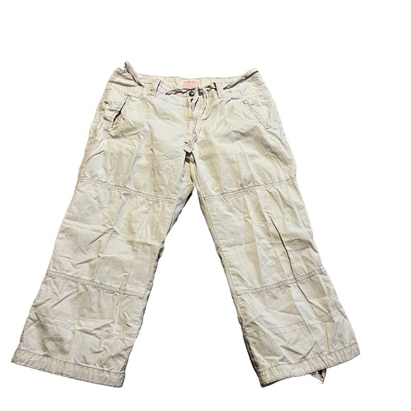 Y2K Bluenotes capri pants Sofia size 11 beach casual lightweight drawstring - Picture 1 of 7